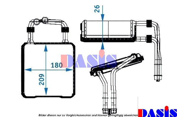 AKS DASIS Теплообменник, отопление салона 129000N